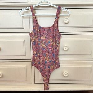 Floral mesh body suit